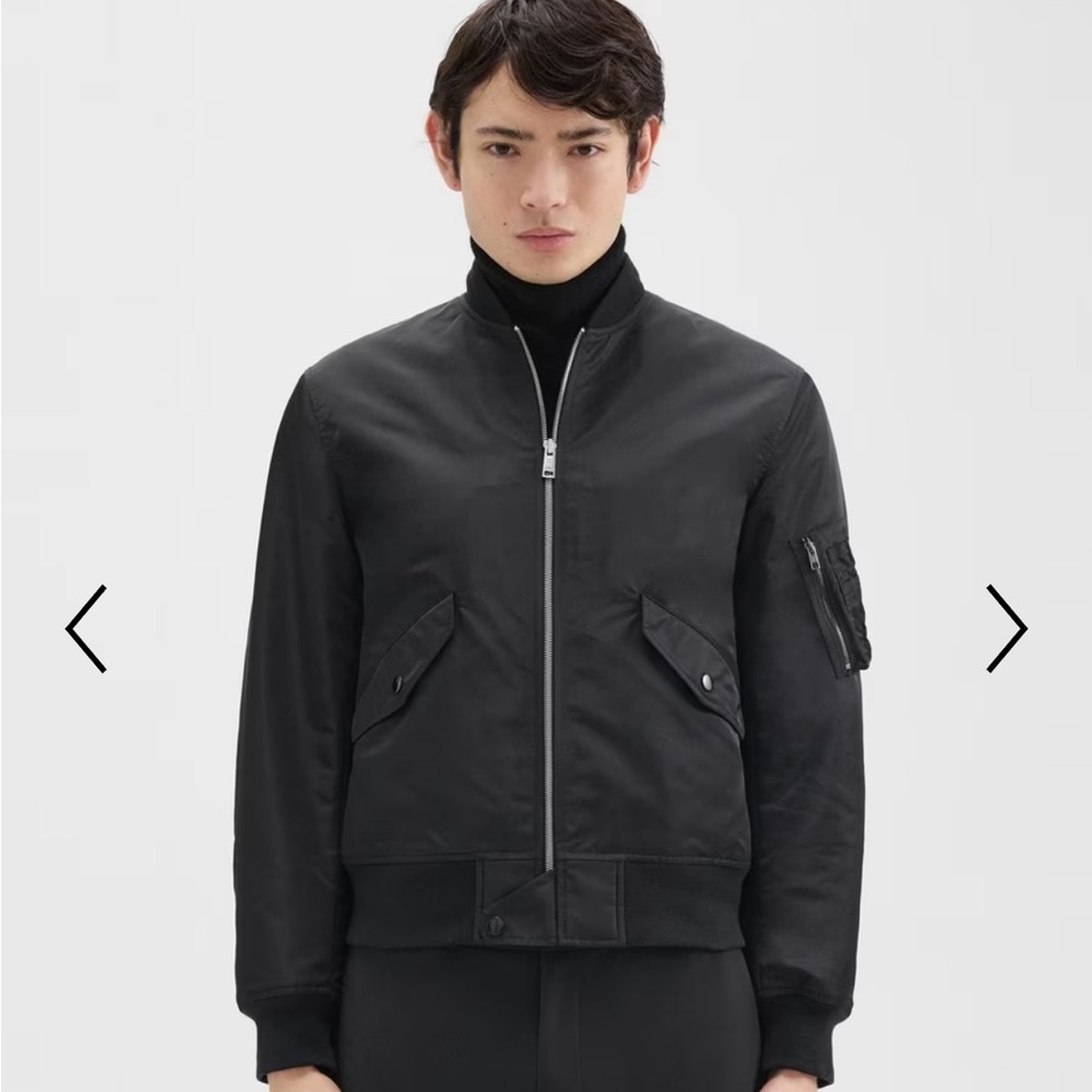Bomber Puffer Jacket in Recycled Nylon, XL